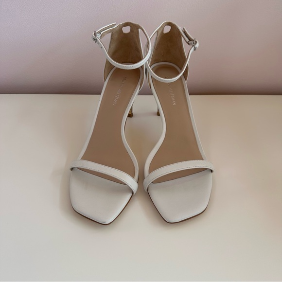Stuart Weitzman NunakedCurve 85 Sandal Heel in White - Picture 15 of 15